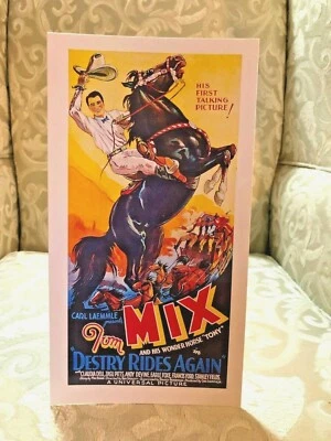 Tom Mix "Western Movie Star" Repro Tabletop Display Movie Standee 10 1/2" Tall