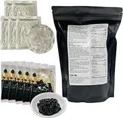 Open Eat Directly- Taiwan Instant Large Black Brown Sugar Tapioca Pearls Boba Konjac Agar Jelly Boba Pearls Tapioca Pearl Balls 5+5 Combo Small Packets