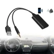 Car 12V bluetooth Module Adapter Stereo Cable AUX-IN Jack Aux USB Wireless Z7S3