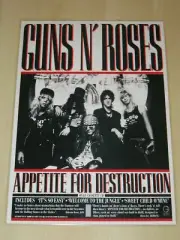 GUNS N ROSES - Appetite For Destruction - Laminated Promotional Poster