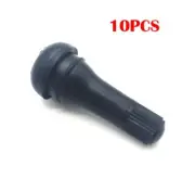 Snap-In Rubber Tire Valve Stems Black TR413 for Tubeless 0.453 inches