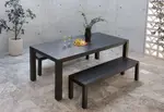 LA PALOMA 3 Piece Outdoor Dining Table With Naviti Bench Setting