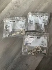 6 Hinges-3 Packs-IKEA UTRUSTA Door Hinge 110-125° Damper Soft closing 402.418.23