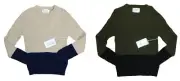 Sanctuary Colorblock Waffle Knit Wool/Cashmere Blend Pullover Men's Sweater NWT