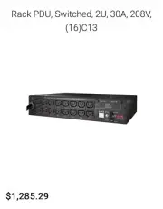 Apc AP7911B Rack PDU Switched 4992VA 208V 30A IN(L6-30P) Outlet-16(C13)FreeShip
