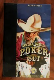 Retro 1951 Wild, Wild Poker Set! Includes Dice Game and 2 Sets of Playing Cards!