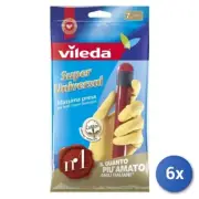 6x Vileda Gloves Super Universal 8/M Medium