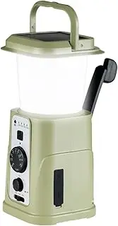 Multifunctional Camping Light LED Campsite Lantern AM/FM/WB/NOAA Weather Radio Portable Solar Hand-Crank Power Banks Support 4 Power Supplys 3 Light Modes for Outdoor Emergencys Green