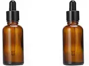 2 PCS Professional 100ml Thick Dark Amber Glass Tincture Bottle - Leakproof Eye Dropper Amber Glass Bottle for Essential Oils Storage and Travel