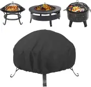 Fire Pit Cover round for Fire Pit 22- 34 Inch, Waterproof Outdoor Firepit Cover