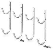 4 Pack Pool Pole Hanger for Fence Pool Equipment Hooks Tool Organizer
