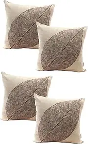 MAGICLULU 2sets Throw Pillow Cover Linen Pillow Cover Leave Pillow Cover Pillow Case Sofa Pillowcase Sofa Throw Pillows Couch Pillows Covers Square Pillow Cover Pillow Covers 2pcs*2