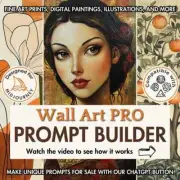 Wall art prompt builder PRO Midjourney prompt generator oil painting