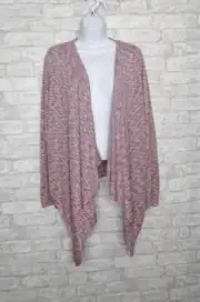 Torrid Pink Cardigan Sweater Knit Space-Dye Drape Open Front Size 2 2X New