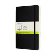 Moleskine Black Expanded Student Journal L Classic Plain Soft Cover Notebook