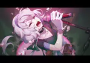 Anime zombieland saga singing microphone sweatdrop black Playmat Gaming Mat Desk