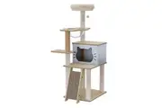Pawz Cat Tree Tower Scratching Post Scratcher Wood Condo House Furniture 120cm