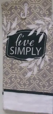 FULL UNCUT LIVE SIMPLY LEAF Print COTTON TOWEL