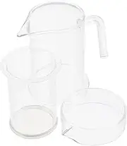 DONFAMDS 1 Set Borosilicate Glass Filtration Heat Resistant Teapot with Unique Handle Design Elegant and for Office Use and Home Brewing