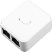 BaotyJie Bidirectional Manual Network Switcher Double Port Network Hub Easy to Use 2 Way Connector Passive Ethernet Selector for Home, White