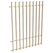 ProtectorAl 0350-1200W x 1500H Primrose Aluminium Batten Pool Fence Panel with Mid Rail