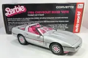 AutoWorld 1/18 Scale 1986 CHEVROLET CORVETTE “SILVER BARBIE VERSION”LIMITED