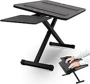 Uncaged Ergonomics KT3 Ergonomic Adjustable Height & Negative Tilt Computer Keyboard and Mouse Stand for Standing. sit Stand up Riser on Desk Platform Lift Raise Keyboards to Standing Above Desk