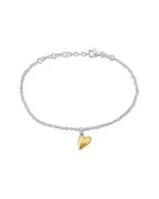 Italian Silver Heart Charm Bracelet