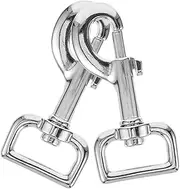 Levemolo 2pcs Metal Dog Leash Clasp Durable Swivel Snap Hooks for Pet Connectors for Dog Collars Luggage Straps Backpack Buckles Sturdy Wear Resistant Design