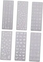 Healeved Unique Design Nail Art Templates for Christmas Manicure Printing Decals Plates