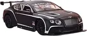 Scale Finished Model Car 1:24 for Bentley Continental GT3 Racing Car Alloy Car Model Diecast Simulation Metal Toy Gift Miniature Replica Car(Black)