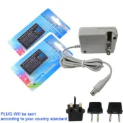 TWO(2) 3DS XL /LL Replacement Rechargeable Battery Pack SPR-003 +AC Charger