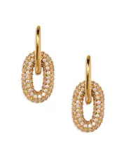 Nadri Alma Pave Doorknocker Drop Earrings