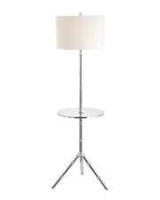 JONATHAN Y Designs Hall 62in Metal LED End Table Floor Lamp