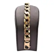 9ct 9K Yellow Gold Italian Curb Cuban Men’s Link Bracelet 54.19 Grams 22cm. New