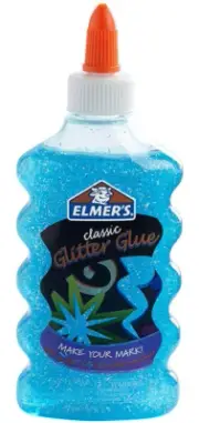 Elmer's CLASSIC GLITTER GLUE | BLUE COLOR Washable CRAFT SCHOOL PROJECT NonToxic