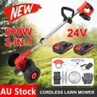 Cordless Grass Trimmer Mower Whipper Snipper Blade Electric Garden Lawn Tools