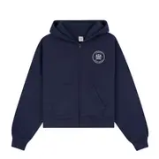 [Sporty & Rich] Bristol Crest 100th Cropped Zipped Jacket