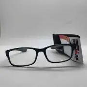 Ironman IM2000 Black Reading Glasses READERS Eyeglasses 1.25 & Case Foster Grant