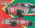 1999 Kevin Lepage Red Man Tobacco Chevy Monte Carlo NASCAR Busch postcard