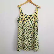 NWT DVF Target Diane Von Furstenberg Yellow Poppy 90's Shift Mini Dress Size 16