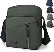 [Sopxpvp] Mens Shoulder Bag, Waterproof Crossbody Bag, Lightweight Chest Sling Bag, Messenger Bags with Reflective Stripes Side, Casual Handbag with Adjustable Strap, Travel Phone Bag for Daily Use