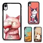 Universal Cover black cat drunken state For Samsung A15 A16 S23 S24 S25 Ultra FE