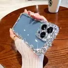 For Samsung S25 Ultra S24 Plus S22 S21 S20 S10 S9 Bling Rhinestone Clear Case