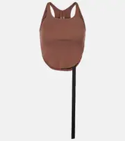 [Rick Owens] Rick Owens Cropped cotton jersey tank top AU 10 brown
