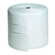 Oil Absorbent Roll 15in x 150ft Sorbent Pad White Polypropylene 19 Gal Spill