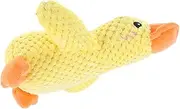 DRESSOOS Squeaky Plush Dog Toy Small Stuffed Puppy Chew Toys with Squeakers Cute Soft Pet Stuffed Doll for Small Medium Size Dogs Yellow
