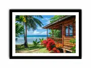 Beach Front Living Art Framed print