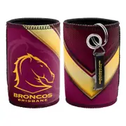 Brisbane Broncos NRL Bottle Opener Keyring And Beer Can Bottle Cooler Stubby Holder