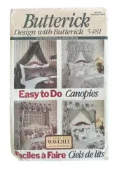 5481 Butterick Home Decor Sewing Pattern CANOPIES At Home with WAVERLY